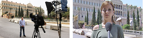 Live camera stand-up position in Beirut, Lebanon.