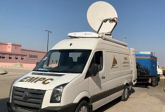 SNG satellite uplink truck - EMPC Cairo, Egypt.