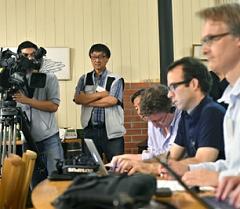 Video production by ITM at the Foreign Correspondents Club in Tokyo