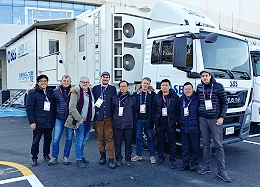 SBS in Seoul takes delivery of new OB van.