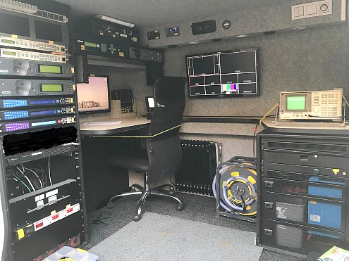 SNG truck for sale (showing internal equipment).