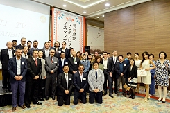 Ceremony at IHA headquarters on opening of Fuji TV bureau in Istanbul.