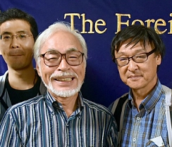 ITM Tokyo camera crew covering Hayao Miyazaki press conference