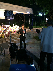 MediaCorp journalists in Singapore using the LiveU IP video uplink solution.