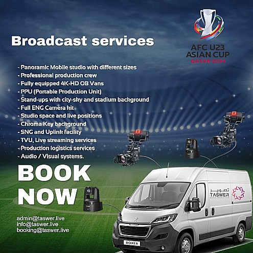 AFC - Asian Cup broadcast services from Taswer.