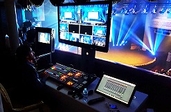 Live broadcast facilities in Doha, Qatar.