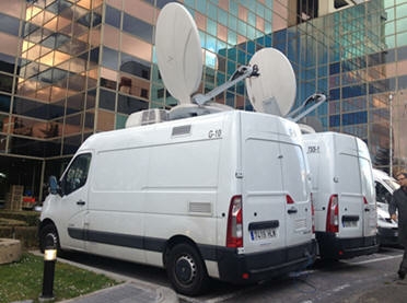 Telefónica Broadcast Services supplies SNG satellite uplink trucks in Madrid, Barcelona and throughout Spain.